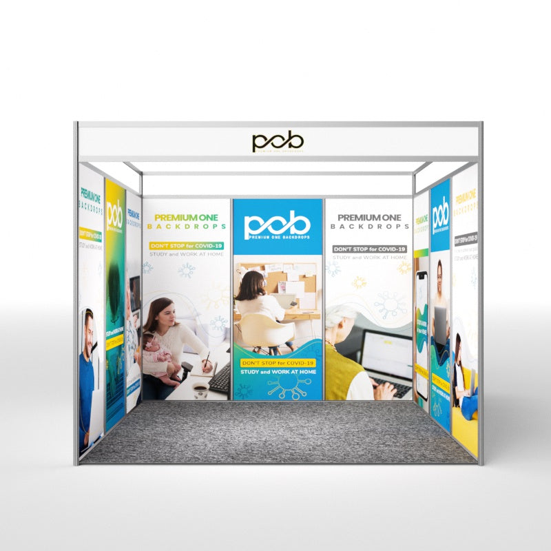 U Shaped Shell Scheme Exhibition Graphics for 10ft Wide x 10ft Depth Booth