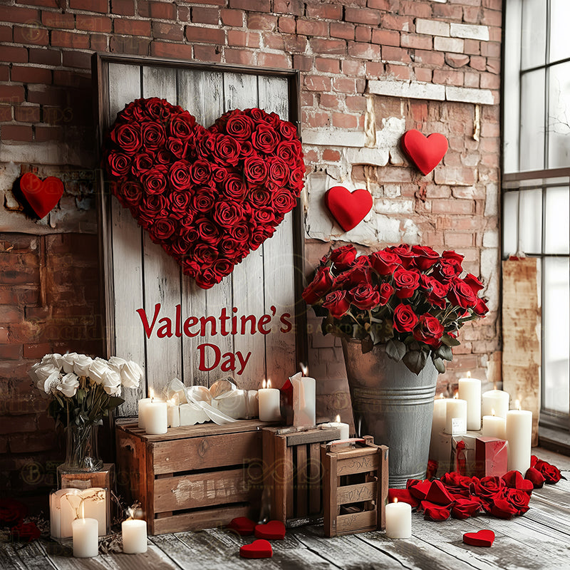 premium one pillowcover backdrops-Valentine's Day limited edition