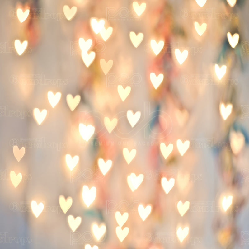 premium one pillowcover backdrops-Valentine's Day love Bokeh