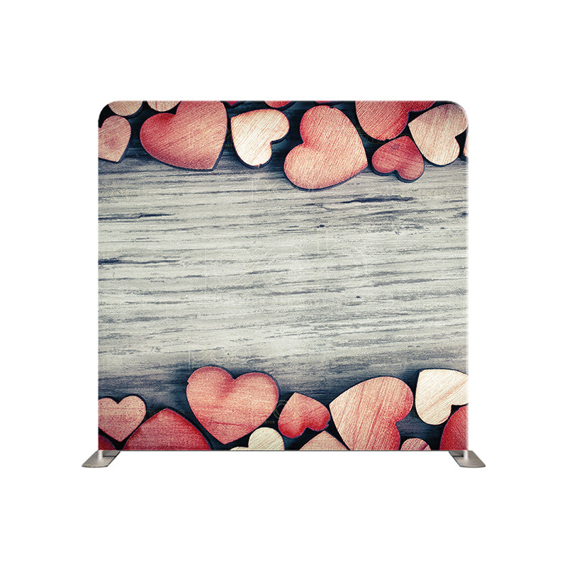 premium one pillowcover backdrops-WOODEN HEARTS