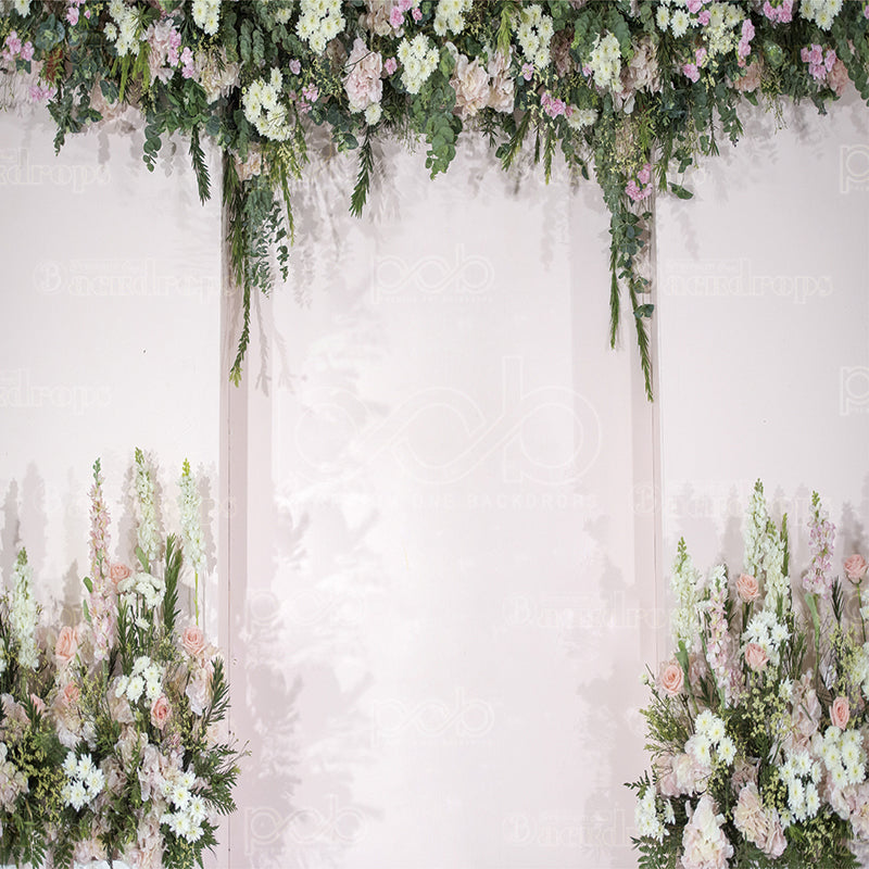 premium one pillowcover backdrops-Wedding Flower Corners