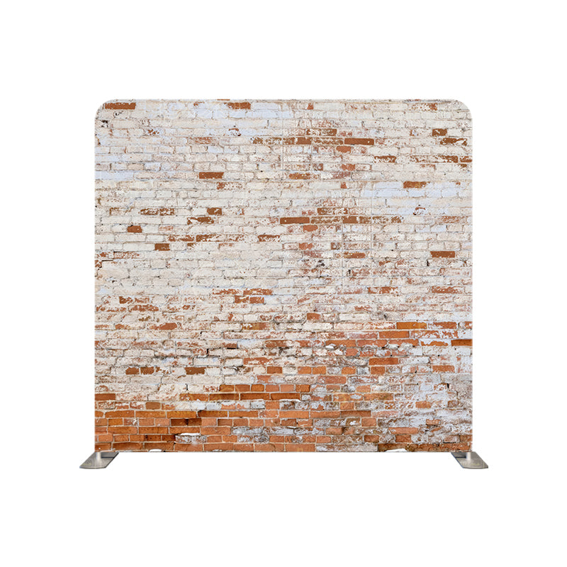 premium one pillowcover backdrops-White Broken Brick Wall