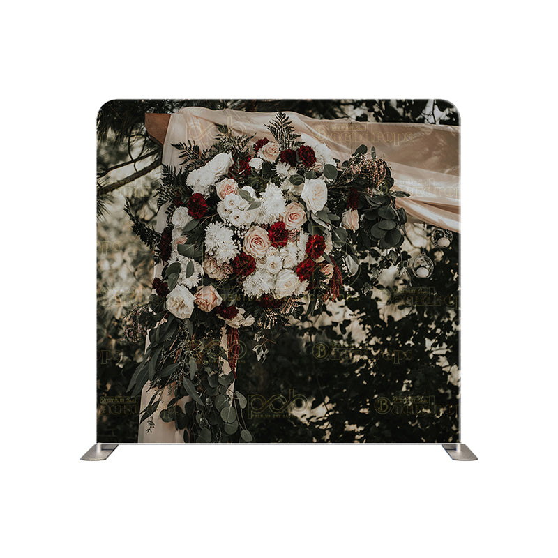 premium one pillow cover backdrops-White Flower Aesthetic