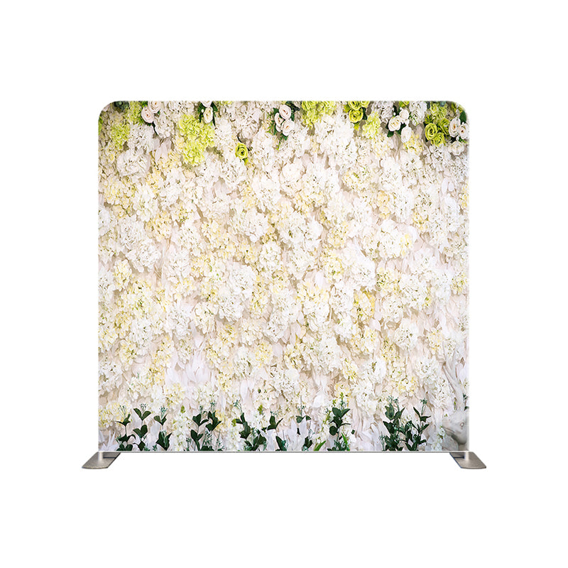 premium one pillow cover backdrops-White Flower Wall