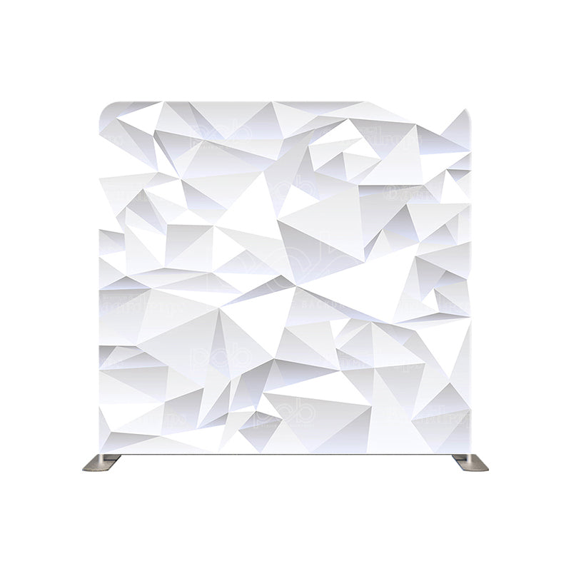 premium one pillow cover backdrops-White Geometric