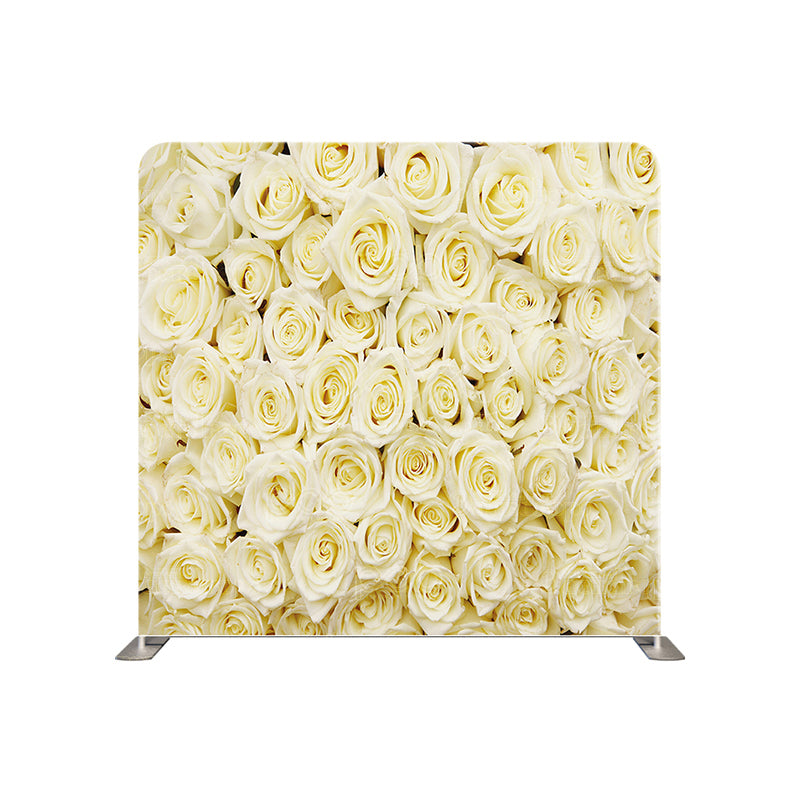 premium one pillow cover backdrops-White Rose Abstract