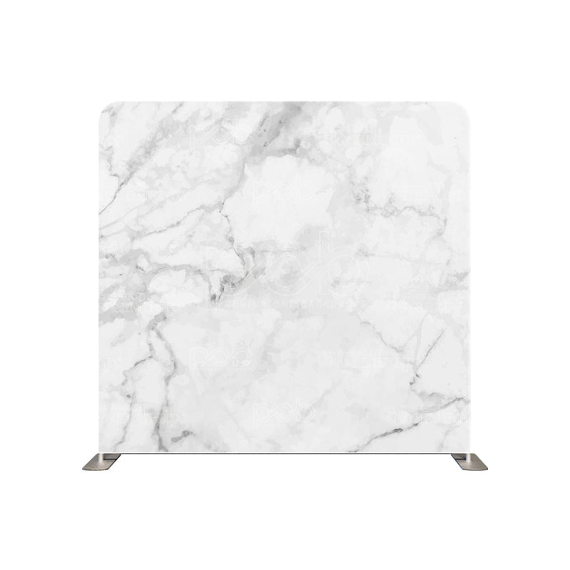 premium one pillow cover backdrops-White and Grey Marble