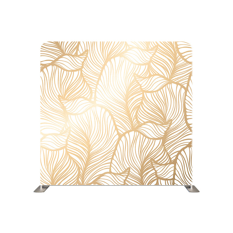 premium one pillow cover backdrops-White and gold leaf