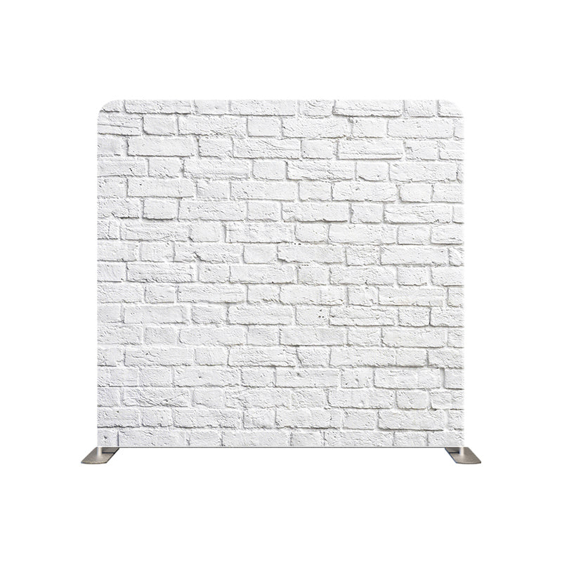 premium one pillow cover backdrops-White brick wall