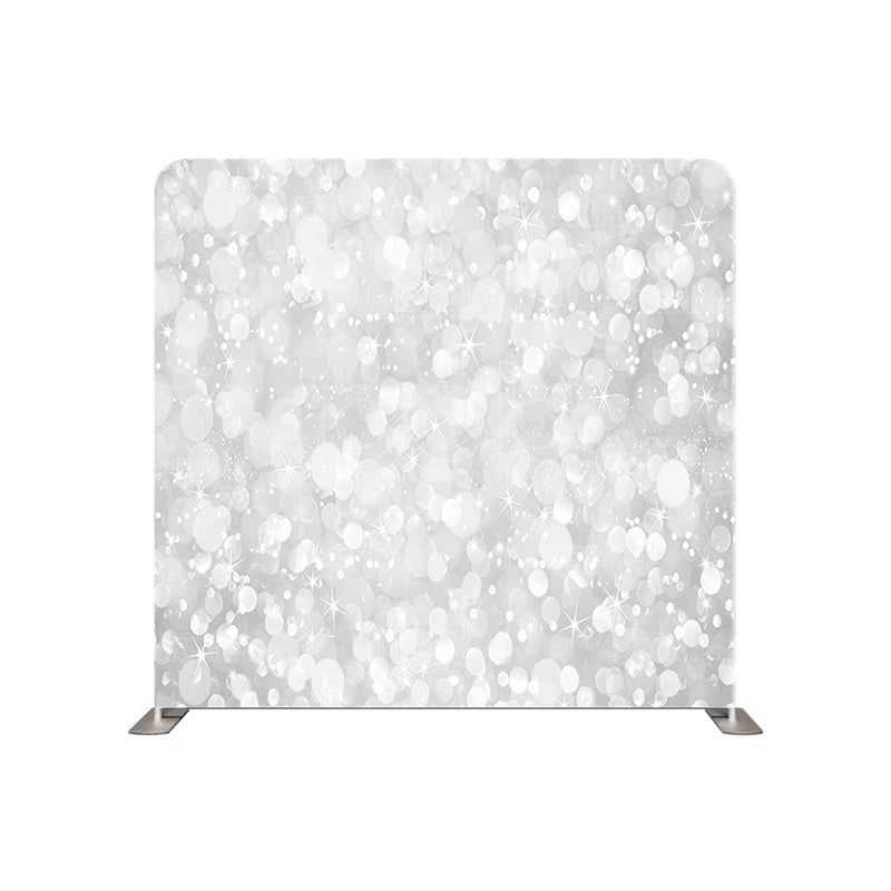 premium one pillow cover backdrops-White silver glitter bokeh