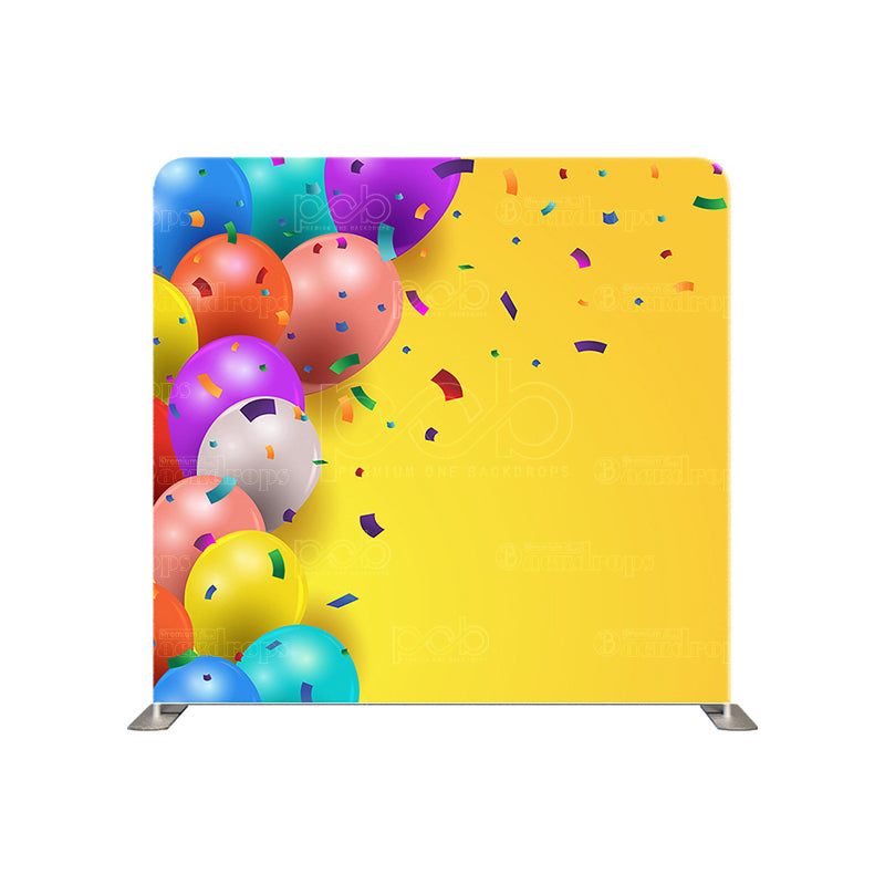 premium one pillow cover backdrops-Yellow Confetti