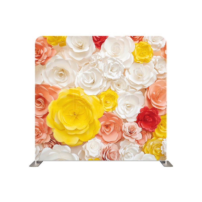 premium one pillow cover backdrops-Yellow Popping Flower