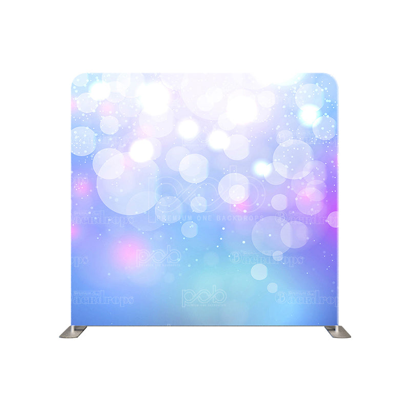 premium one pillowcover backdrops-baby blue bokeh