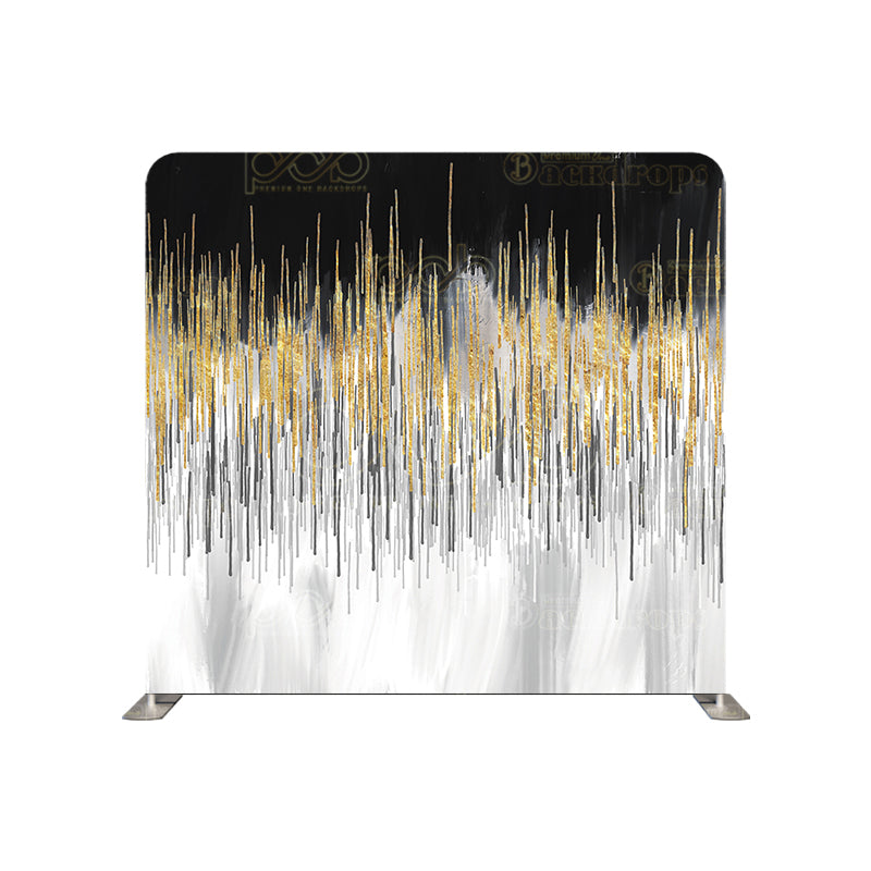 Pillow Cover Backdrop(black And Gold Oil Painting)