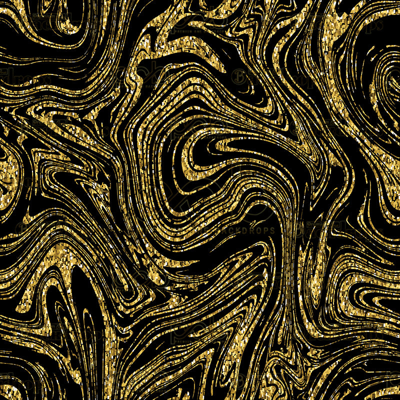 premium one pillow cover backdrops-black and gold swirl