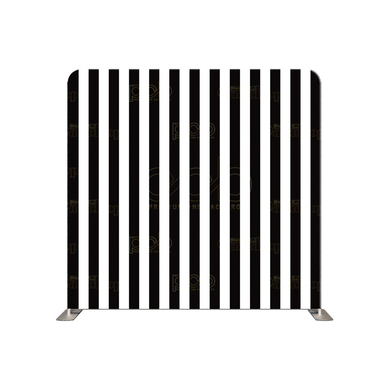 premium one pillowcover backdrops-black and white strip