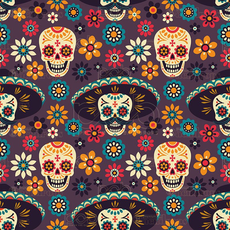 premium one pillowcover backdrops-day of the dead