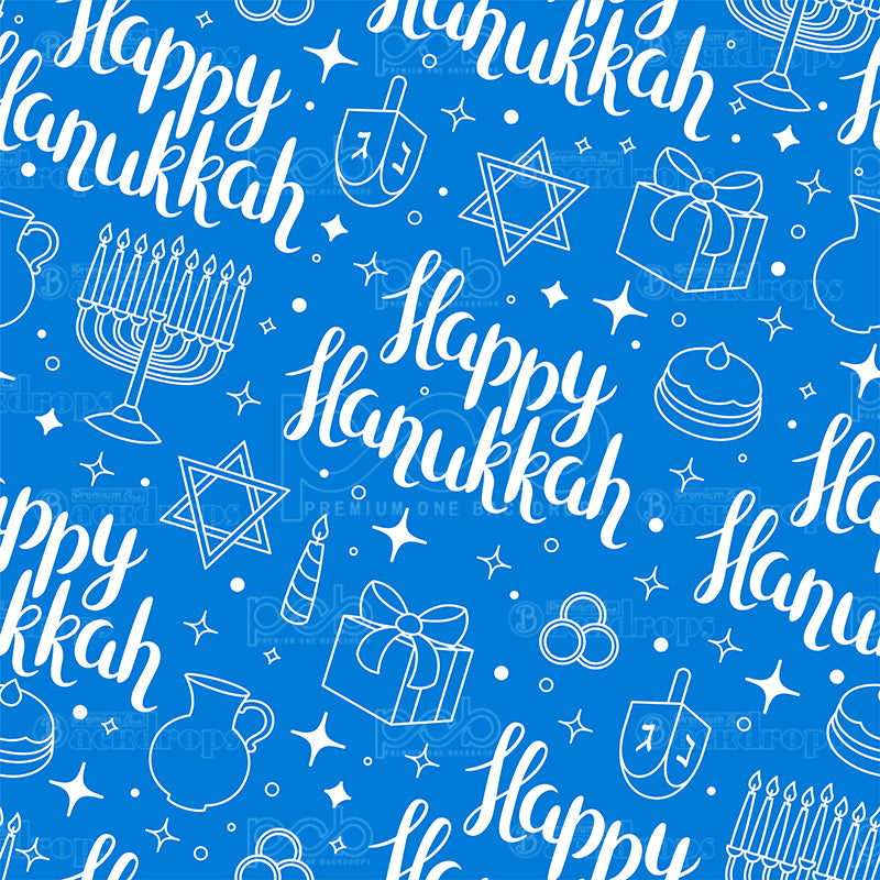 premium one pillowcover backdrops-happy hanukkah