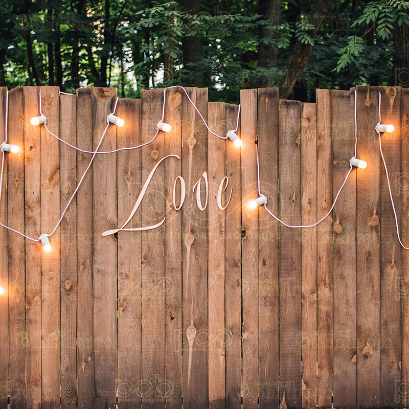 premium one pillowcover backdrops-love fence