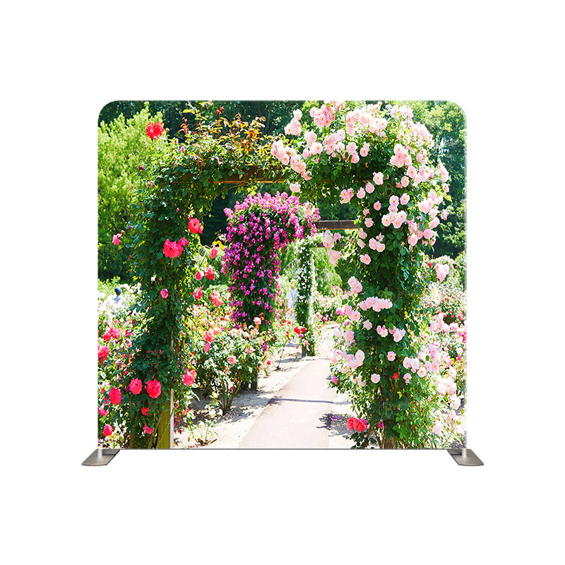 premium one pillow cover backdrops-pure flower walkway