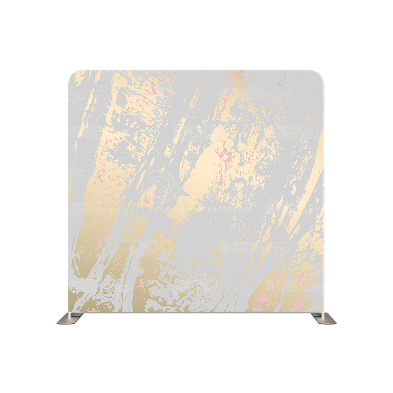 premium one pillow cover backdrops-white and gold art