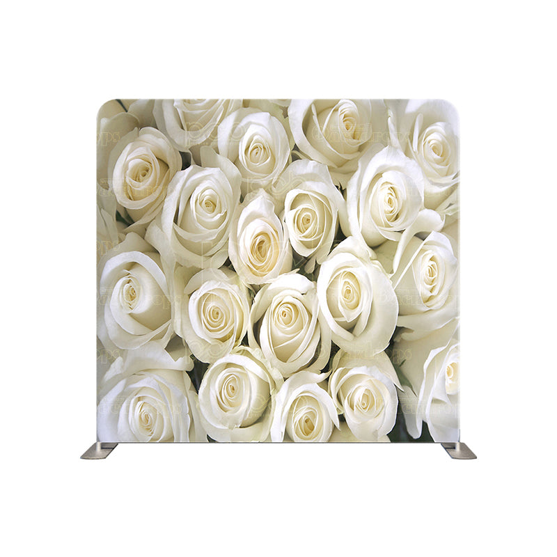 premium one pillow cover backdrops-white roses